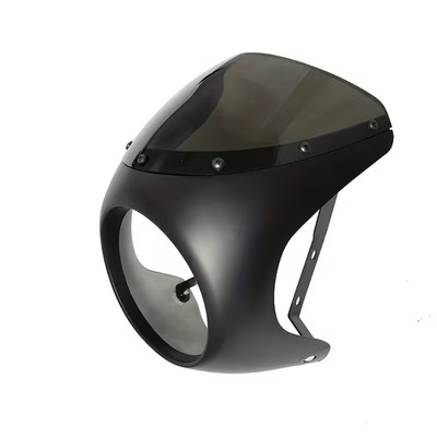 Schwarzer Scheinwerfer / Top Verkleidung und Visier Cafe Racer Special Streetfighter Retro