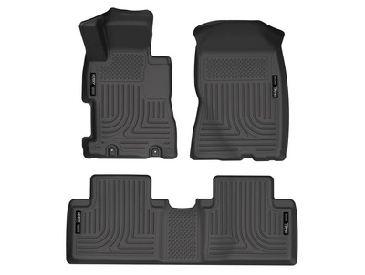#ad Husky WeatherBeater Front 2nd Row Floor Mats 3pc Fits 2006 2011 Honda Civic Blk $127.49