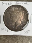 1921 Peace Dollar. First Year- Dual Sided Toning. XF