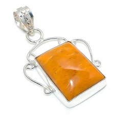 Mookaite 925 Sterling Silver Gemstone Handmade Jewelry Pendant 1.97" NS 13989