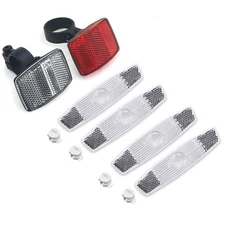 High-Visibility Bicycle Reflector Kit - Front, Rear & Wheel Reflectors Included