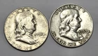 Lot of 2 90% Silver 1952 & 1959D Franklin Half Dollar Coin