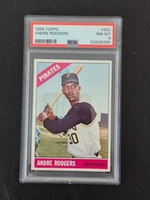 1966 Topps #592 Andre Rodgers PSA 8