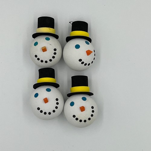 Jack in the Box (4) Antenna Balls Snowman Ornaments Christmas Pencil Topper
