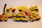 9 Vintage 1960s-1980s Matchbox / Hot Wheels Construction Vehicle Trucks & Cranes
