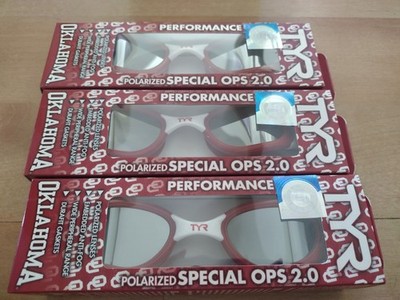 New TYR Special Ops 2.0 Polarized Swim Goggles Oklahoma University 3 Pairs