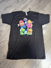 Super Mario Galaxy Movie T-Shirt Adult Medium Black Tultex Nintendo Illumination