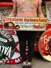 Vintage Style Metal Sign Firestone Tires Tubes NOT Porcelain 25x8 Made USA
