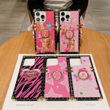 For iPhone 15 14 Pro Max 13 12 11 XS XR Luxury Bling Pink Case w/ Holder