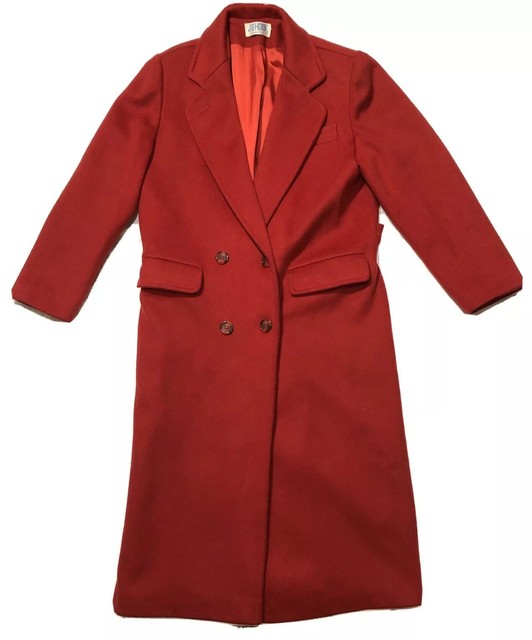 Vintage J.G.HOOK Women’s Red Trench Coat 100 Wool Made In Usa eBay