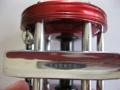 Vintage Garcia Abu Ambassadeur 6000 Red 4 Screw Reel W/ Original