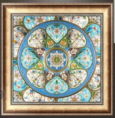5D DIY Full Round Resin Diamond Painting Mosaic Flower Design Wall Art Gallery 