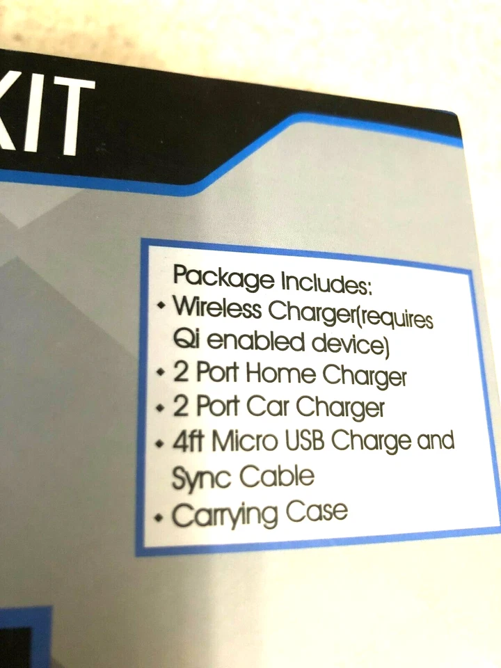 NEW 5-in-1 Charging Kit - Wireless Charger, Home & Car Chargers, 4ft Cable, Case - Image 2 of 4