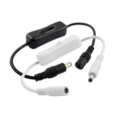 Light Switch DC 12V Female Male Power Cable 5.5x2.1mm DC Connector ON OFF 5-24V