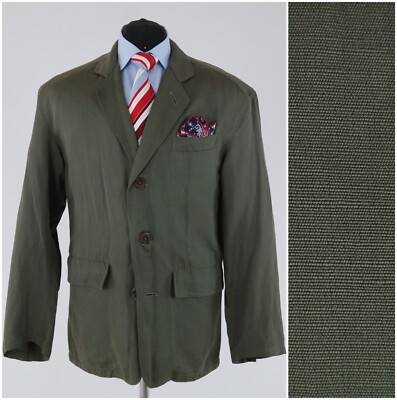 Mens Summer HUGO BOSS Blazer 42S UK Size Green Sport Coat Vintage 