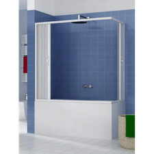 Kit Fai da Te Box Vasca in PVC a Soffietto 2 Lati Apertura Scorrevole Angolare S