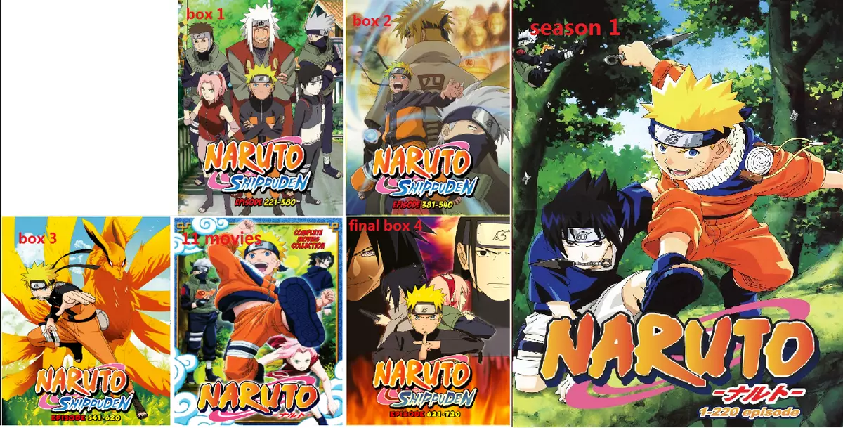 Naruto Shippuden Episode 1-720End DVD Anime Complete Series ENGLISH DUBBED