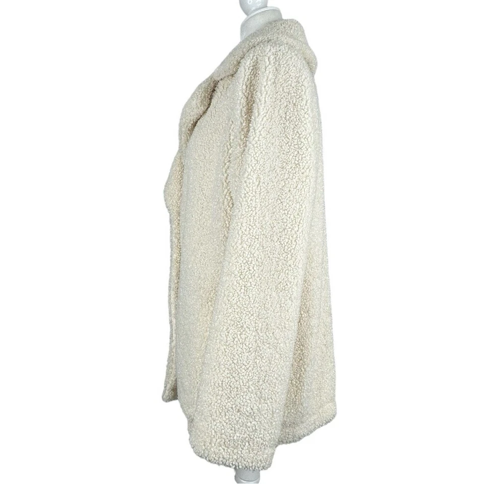 Sanctuary Women’s Off-White Coastal Button Down Teddy Sherpa Casual Coat Med/C46 - Image 4 of 4