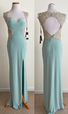 NWT! La Femme Seafoam Green Dress - Prom, Formal, Wedding, Lace & Rhinestones, 0 | eBay NWT! La Femme Seafoam Green Dress - Prom, Formal, Wedding, Lace & Rhinestones, 0 | eBay