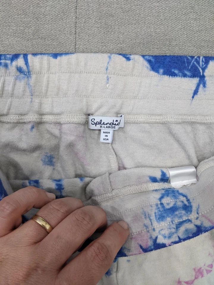 Espléndido pantalón de chándal gris azul tie dye talla XL Foto 3 de 4