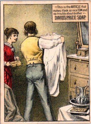 David's Prize Soap Couple Admiring Washed Nightshirt Dresser NY B JQV3