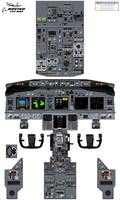 Boeing 737-800 Cockpit Poster - B737NG