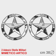 2 Adesivi Stella Militare mimetico Artico US ARMY per Jeep renegade Suzuki 4X4