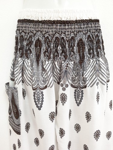 Women Smock Harem Pants Bohemian Boho Aladdin Yoga Genie Trousers Summer HP - Imagen 9 de 181