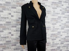VINCE CAMUTO DAMEN JACKETT MILITARY JACKE BLAZER SCHWARZ METALLKNÖPFE  S 