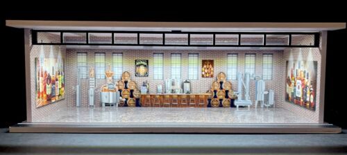 Whiskey Distillery Hot WheelZ Theme 1:64 Model Garage Diorama LED Lighting! - Afbeelding 1 van 4