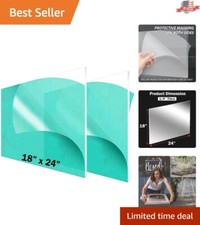 Premium 1/4" Thick Acrylic Sheets - Clear Plexiglass Windows 18x24" - Set of 2
