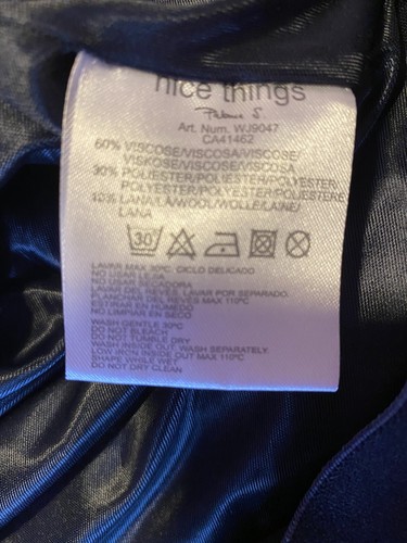 Skirt Nice Things Navy Blue Jersey M 12 Pockets Midi - Picture 6 of 6