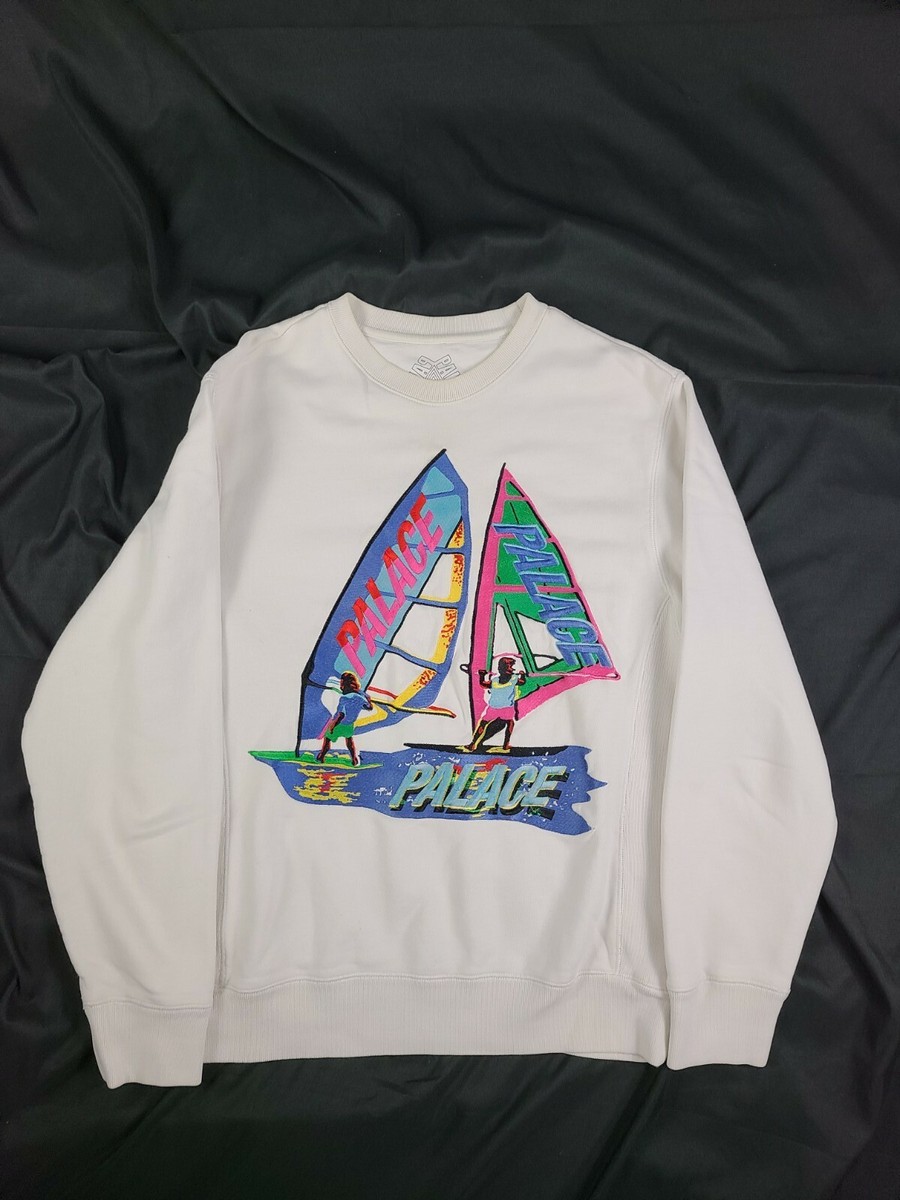 PALACE SKATEBOARDS TRI-SAIL CREW WHITE | eBay
