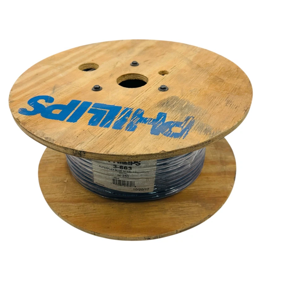 Phillips 3-663 SUPERFLEX TRAILER CABLE BLUE 3/14 -65° C/-85°F 250' RL - Image 2 of 4
