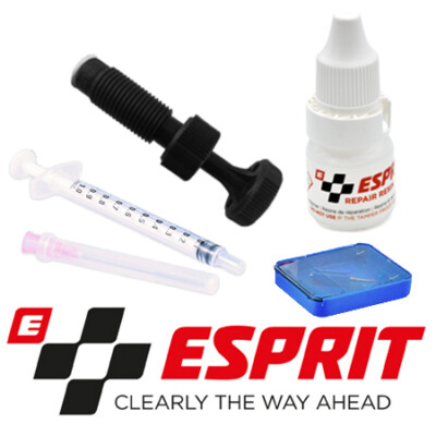 ESPRIT WINDSCREEN REPAIR RESIN REFILL KIT 2ml BLACK + Blue Drill burr