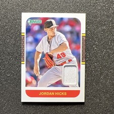 2021 Donruss JORDAN HICKS #87M-JD Rookie JERSEY PATCH - BASEBALL CARD