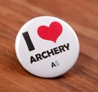 ArrowSocksI Love Archery Round Badge