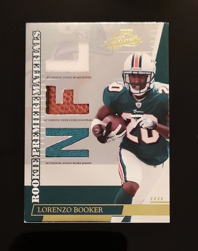 #ed/849 Lorenzo Booker 2007 absolute dreifache Erinnerungsstücke Rookie Premiere Relikt RC