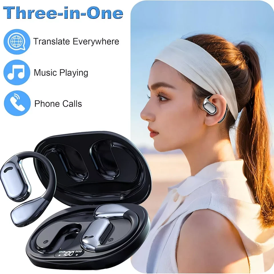 3-In-1 Smart Voice Translation Earbuds 150+Languages Real Time Translator US lot - Image 3 of 4