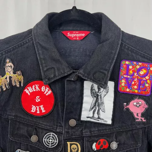 Supreme SS Patches Denim Trucker Jacket size S used   eBay