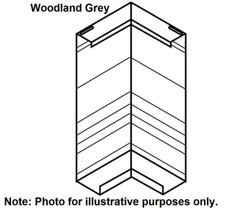 4x Stramit FASCIA BOARD EXTERNAL CORNERS 90-Degree Colorbond WOODLAND GREY