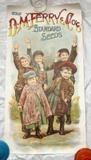 Yard Long D.M. Ferry & Co. Seed Advertising Poster 24x12.5” ExColor Old or Repro