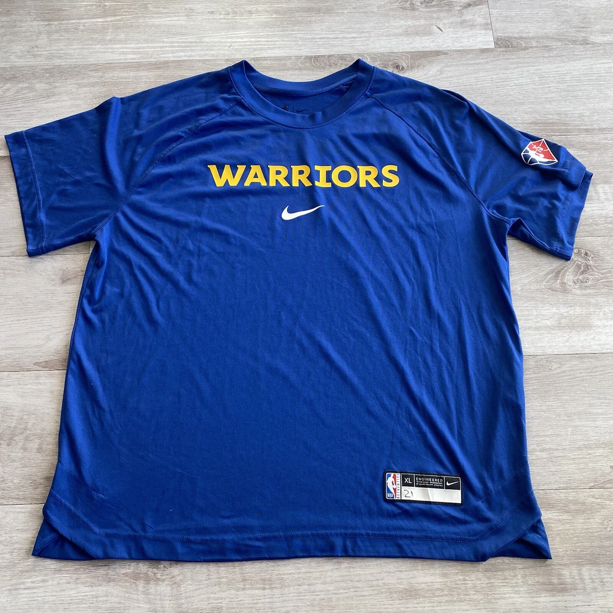Nike 75th NBA Golden State Warriors Warm Up Shooting Shirt Size XL