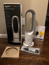 Dyson AM05 Hot  Cool White Bladeless Fan  Heater w/ Remote  Stand - TESTED