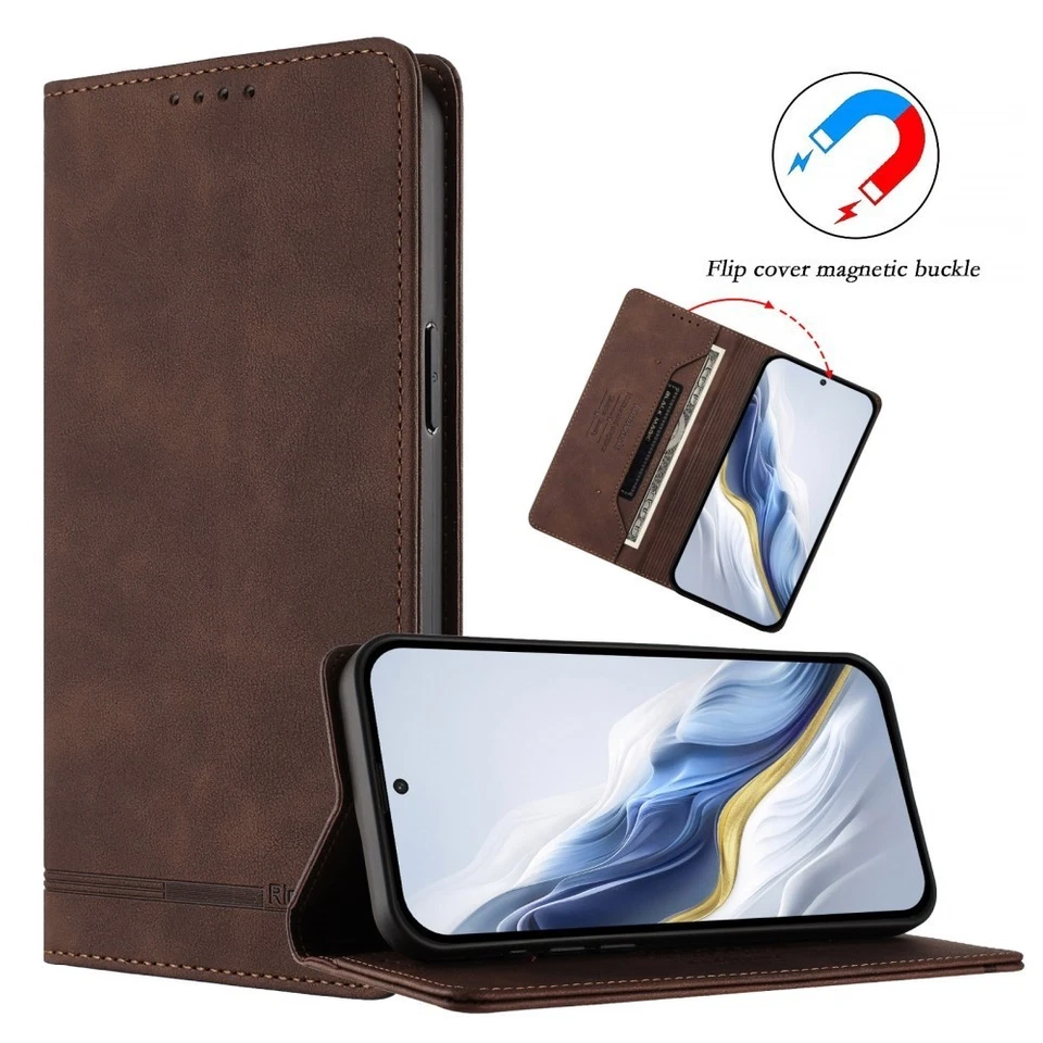 Magnetic Leather Wallet Phone Case For Samsung A07 A17 A16 A33 A35 A54 A55 A56 - Image 4 of 4