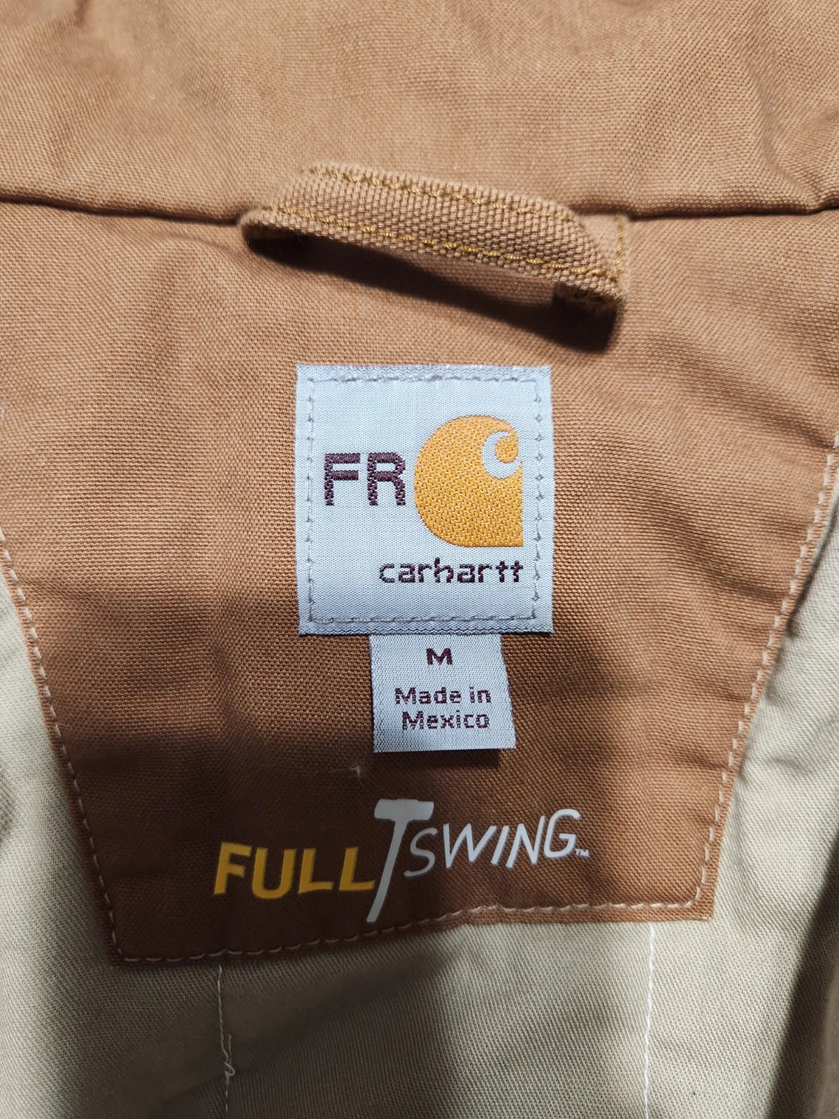 Carhartt FR Full Swing Flame Resistant CAT 3 Brown Work Jacket Mens M - product detail image 6
