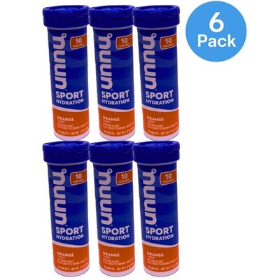 Nuun Sport Hydration Orange Flavored Effervescent Electrolyte Drink 6 Pack New