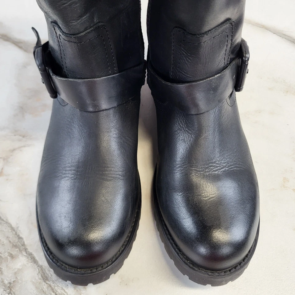 Steve Madden Shevron Biker Boots Women's Size 8 M Black - Image 4 of 4