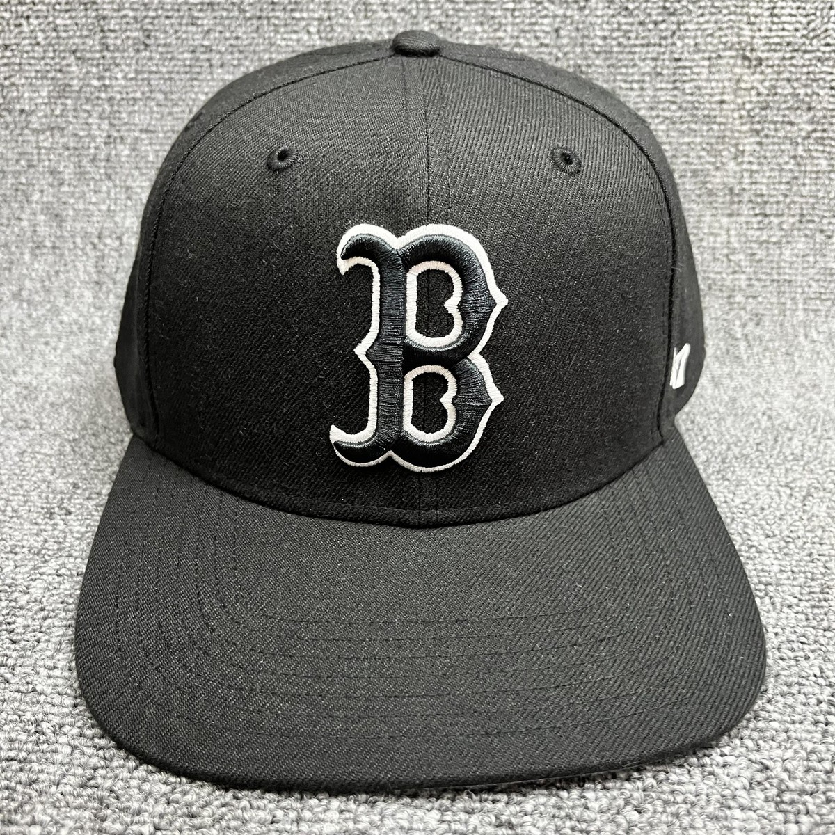 '47 Brand Boston Red Sox Black MVP Snapback Hat Adjustable Cap New