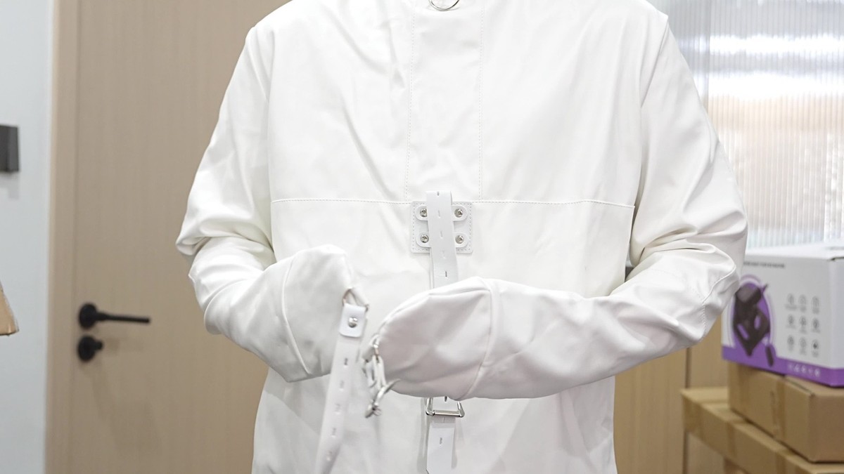 Leather Straight Jacket Asylum Straitjacket Body Harness Armbinder